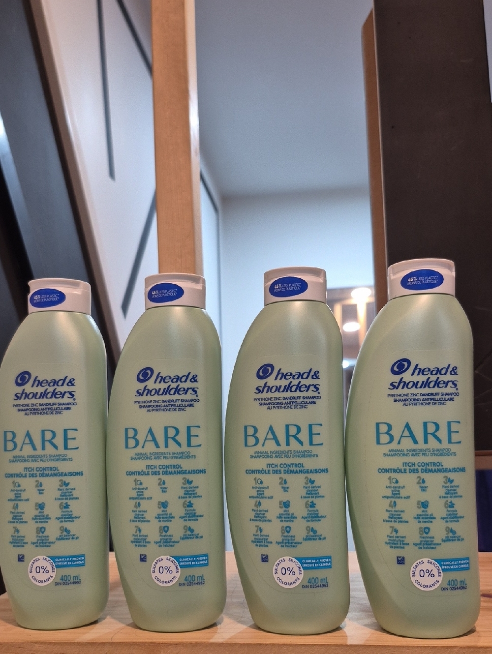 Lot Of 4 NEW Head & Shoulder BARE Itch Control Shampoo. Dandruff Control 400ml